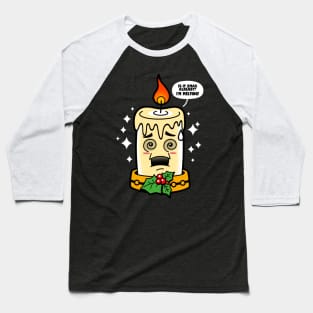 Funny Cute Kawaii Christmas Candle Christmas Gift Funny Cartoon Baseball T-Shirt